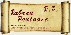 Rabren Pavlović vizit kartica